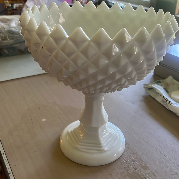 Large milk glass bowl